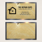 Logo du marteau | Grain de bois | Métal (Devant & derrière)