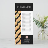 Logo du menu de la boutique de sandwichs modernes (Debout devant)