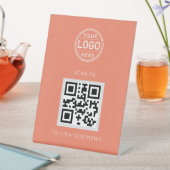 Logo du menu du code QR - Panneau moderne du socle (In SItu)