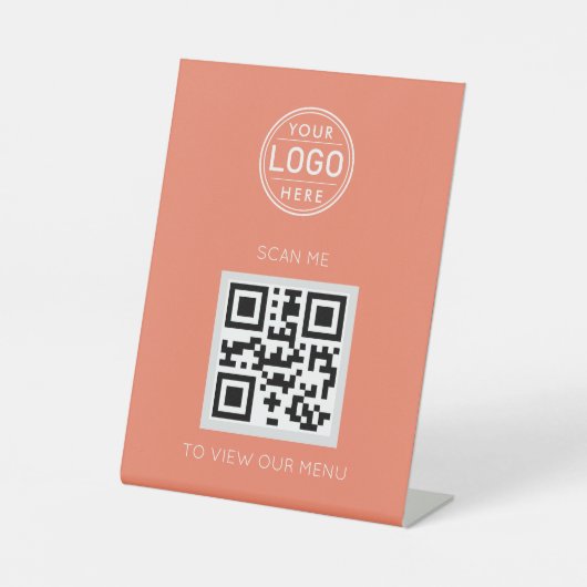 Logo du menu du code QR - Panneau moderne du socle (Recto)