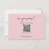 Logo du Merci d'affaires personnalisé rose (Dos)