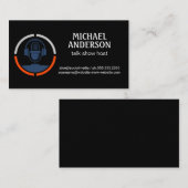 Logo du microphone | Carte de visite hôte Podcast (Devant / Derrière)