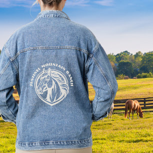 Logo du nom de la ferme du ranch de cheval personn