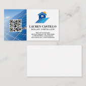 Logo du panneau solaire | Carte de visite QR (Devant / Derrière)