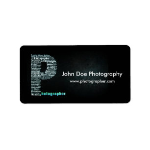 Logo du photographe Feuille étiquette d'entreprise