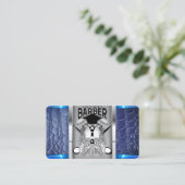 Logo du salon de coiffure / carte de visite crâne (Debout devant)