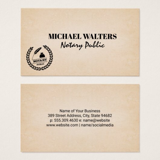 Logo du sceau public notaire (Devant & derrière)