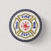 Logo du service d'incendie Badge bleu et blanc (Devant)