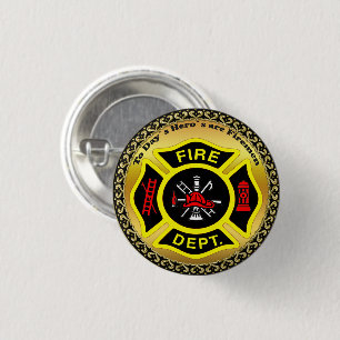 Logo du service d'incendie Badge noir et jaune