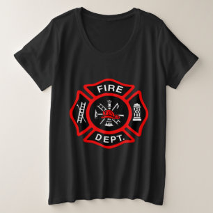 Logo du service d'incendie Badge noir et rouge