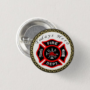 Logo du service d'incendie Badge noir et rouge