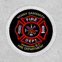 Logo du service d'incendie Badge noir et rouge1