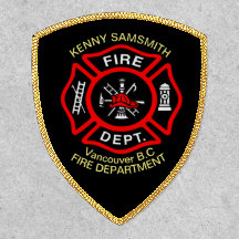 Logo du service d'incendie Badge noir et rouge2