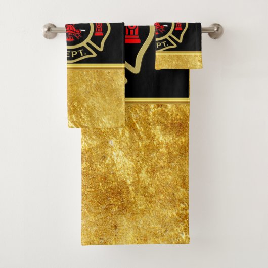 Logo du service d'incendie Or et insigne arrière o (En situation)