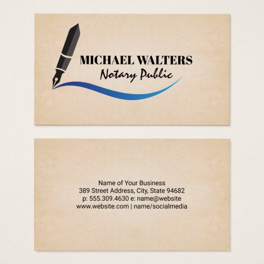 Logo du stylo | Note (Devant & derrière)