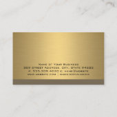 Logo du stylo plume | Carte de visite métal or (Dos)