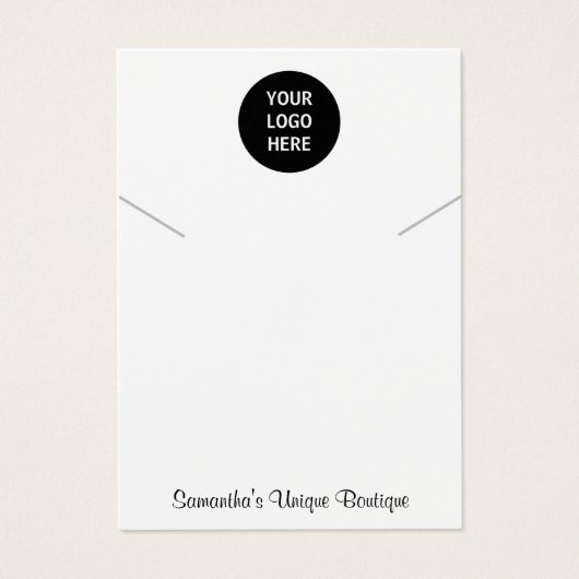 Logo du support d'affichage simple collier blanc (Devant)