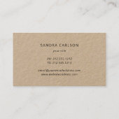 Logo du timbre Cupcake carte de visite rustique kr (Dos)