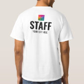 Logo dubbelzijdig afdrukken Mannen witte waarde T-shirt (Achterkant)