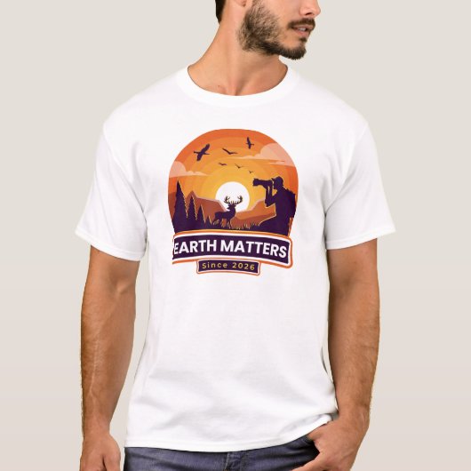 logo Earth Matters sur un t-shirt (Devant)