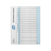 Logo Editable Office Restroom Cleaning Log Notepad Notitieblok (Gedraaid)