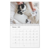 Logo Editable van het Bedrijf van de Kalender van (Feb 2027)