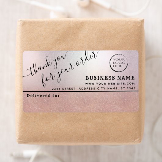 Logo eenvoudig bedankt voor uw zakelijke mailingla etiket (Insitu)