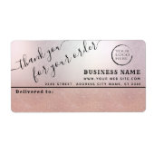 Logo eenvoudig bedankt voor uw zakelijke mailingla etiket (Voorkant)