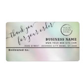 Logo eenvoudig bedankt voor uw zakelijke mailingla etiket (Voorkant)