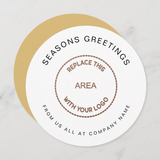 Logo Eenvoudige interne QR-code kerst Feestdagenkaart (Voorkant / Achterkant)