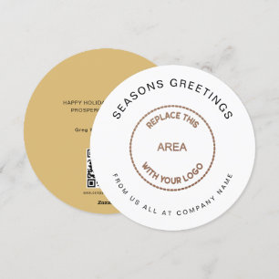 Logo Eenvoudige interne QR-code kerst Feestdagenkaart