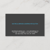 LOGO ÉLECTRICIEN CARTE DE VISITE MODERNE EN GRAS (Dos)