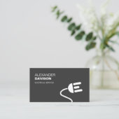 LOGO ÉLECTRICIEN CARTE DE VISITE MODERNE I (Debout devant)