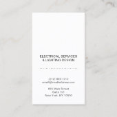 LOGO ÉLECTRICIEN CARTE DE VISITE MODERNE IV (Dos)