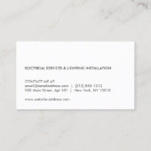 LOGO ÉLECTRIQUE CARTE DE VISITE MODERNE II (Dos)
