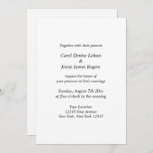 Logo élégant du mariage de script invitation perso (Devant / Derrière)