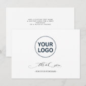 Logo élégant Médias sociaux Merci Calligraphie (Devant / Derrière)