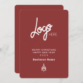 Logo Élégante carte de Noël moderne (Devant / Derrière)