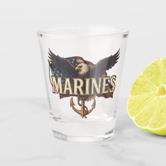 Logo Embleem Marine Corps Veteraan Shot Glas