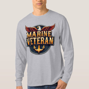 Logo-embleem voor veteraan van het marinierskorps t-shirt