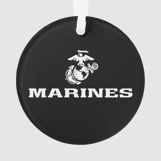 Logo empilé USMC - Blanc (dos)