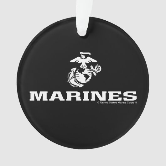 Logo empilé USMC - Blanc (devant)