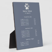 Logo Empreinte de patte Faux Silve Foil Et Plaque (Côté)