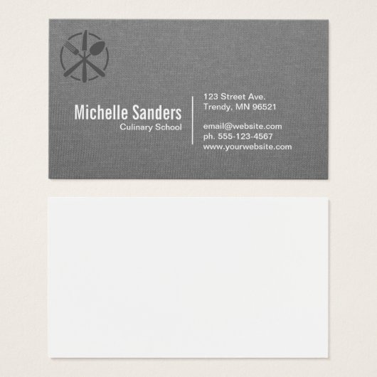 Logo en argent | Texture grise (Devant & derrière)