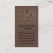 Logo en bronze majestueux de crête de carte de (Dos)