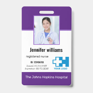 Logo en foto- en streepjescode van aangepast zieke badge