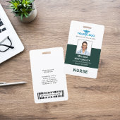 Logo en foto-ID van het ziekenhuis voor gezondheid Badge