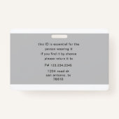 logo en fotonaamlabel badge (Achterkant)