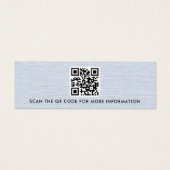 Logo en lin bleu roux QR carte d'affichage d'oreil (Dos)