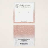 Logo en marbre parties scintillant rose or étalon  (Devant & derrière)